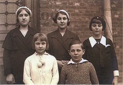 The five visionary children in Beauraing, Belgium, 1933.